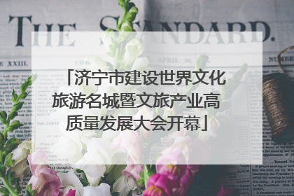 济宁市建设世界文化旅游名城暨文旅产业高质量发展大会开幕